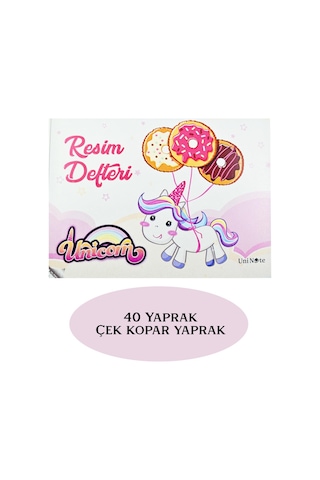 Çınar Uninote Resim Defteri Dikişli Büyük Boy A4 40 Yaprak 1 Adet