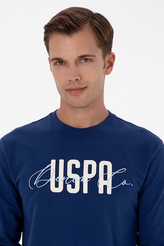 U.S. Polo Assn. Erkek Regular Fit Bisiklet Yaka İndigo İnce Sweatshirt 50315570-VR028