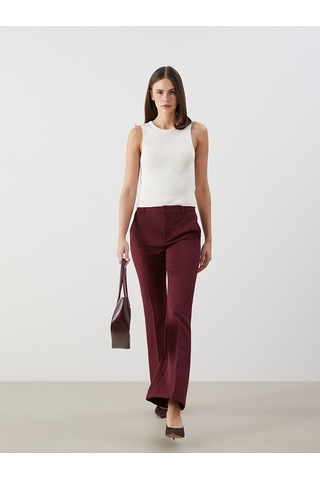 Lcw Vision Bordo Dar Fit Kadın Pantolon