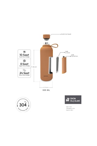 Karaca Aly Soft Touch Çelik Sızdırmaz Termos 500 Ml Mocha Mousse Kahverengi