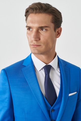 AC&Co / Altınyıldız Classics Ekstra Slim Fit Mono Yaka Pick Desenli Yelekli Takım Elbise 4A3122200009SKS Saks