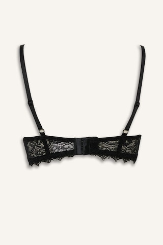 Defacto Bağcıklı Dantelli Kapsız Pedsiz Balenli Balkonet Sütyen Fall İn Love F7024ax25wnbk81 Siyah