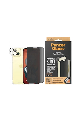 Panzerglass Gizlilik 3-in-1 Apple iPhone Uyumlu 15 Plus Şeffaf