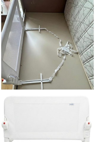 Wellgro Littles 83 48 CM Yatak Bariyeri, Çocuk Yatak Korkuluğu Beyaz