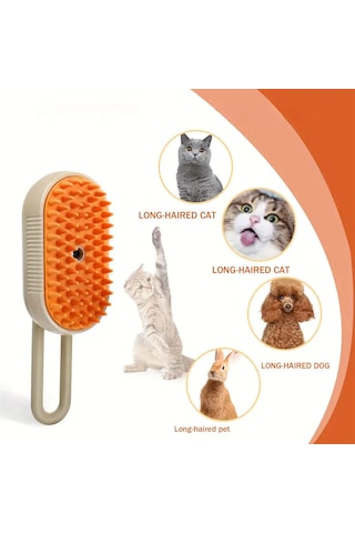 Buharlı Kedi Ve Köpek Tarağı Masajlı Tüy Toplama Fırçası