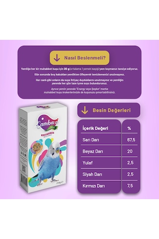 Cambaz Muhabbet Kuşu Yemi 250 G - 6 Adet 250 G
