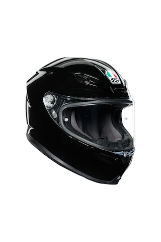 Agv K6 Solid Siyah Kapalı Kask
