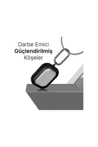 Airpods Uyumlu 3 İçin Armor Serisi Darbelere Karşı Ultra Güçlü Koruma Fiber Karbon Arka Tasarım Airpods Uyumlu Kılıfı Laciv