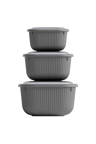 Dünya 30907-999 Kare Sızdırmaz Saklama Kabı Seti 3'lü - 600, 1100 Ve 1800 Ml, Renkli Ve Şeffaf Plastik- 12'li Paket Diğer