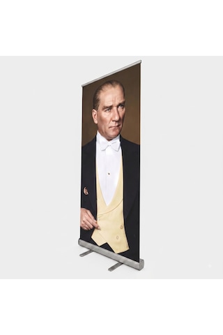 Atatürk Poster Baskılı Roll Up Banner 85x200cm No:4 Diğer