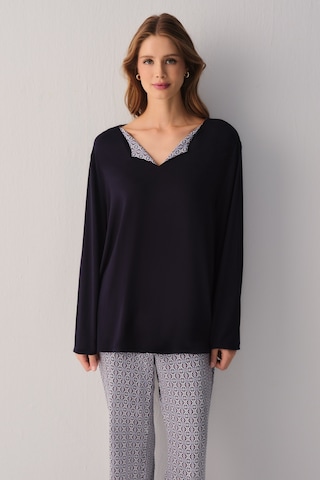 Suwen Modern Chic Pijama Üstü Sh27405628348 Mavili