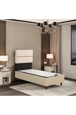 Tek Kişilik Stil Baza Başlık Seti 2'si Bir Arada Konuma Özel Teslimat 90 x 190 CM