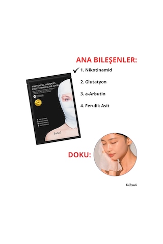 Sudee Whitening And Spots Lightening Facial Mask 30 Ml 5 Ad Lekelerini Açmak İçin Kumaş Maske