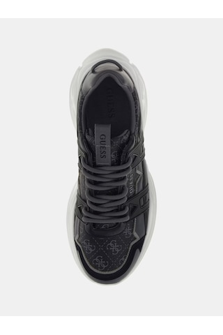 Guess Belluno Deri Erkek Sneaker Ayakkabı Fmpbeufal12 Siyah