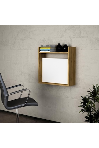 Dekorister Laptop Çalışma Masası Beyaz-Ceviz