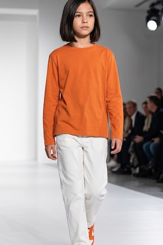 Kiagu Turuncu Uzun Kol Basic T-shirt- Terletmeyen Esnek Kumaş Pamuklu Mevsimlik Turuncu Uzunkol Kız Çocuk Tsort Turuncu