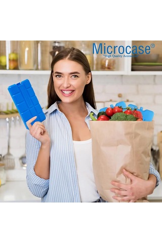 Microcase 2in1 Set Termal Yemek Taşıma Çantası 10 Lt + 2 Adet 400 Ml Soğutucu Buz Kasedi Al5433 Siyah
