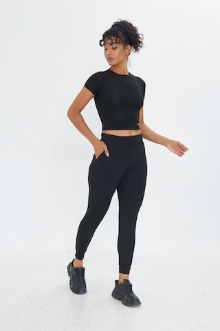 Lesa Wear Yüksek Bel Toparlayıcı Ve Sıkılaştırıcı Likralı Jogger Eşofman Altı Joggers Siyah