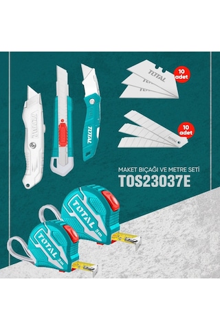 Total Ölçü Ve Maket Bıçağı Seti Tos23037e 7 Prç