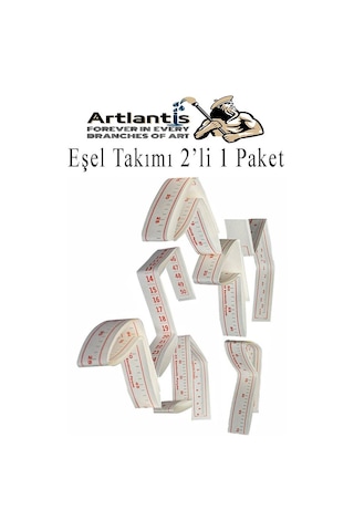 Eşel Takımı 2 Li 1 Paket Eşel Cetveli 7 Parça Kağıttan Cetvel Dikişi Cetveli Ölçekli Mezura Moda Tasarım Beyaz