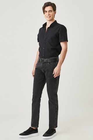 Wrangler Regular Fit Kısa Kollu Siyah Erkek Gömlek W5j7lo100 001