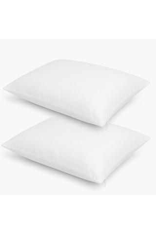 Ev Ve Otel Kullanımına Uygun Fermuarlı Beyaz Yastık Astarı 10'lu Paket 50x70 Cm Beyaz