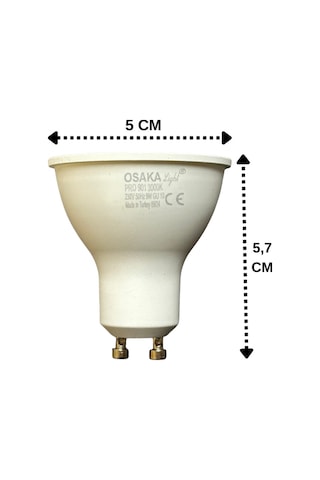 6 Adet Osaka 9w 70w Sarı Işık 3000k Gu10 Duylu Led Çanak Ampul