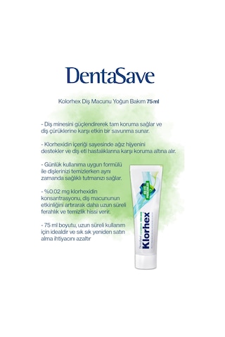 5 Al 4 Öde Dentasave Klorhex Diş Macunu Yoğun Bakım 75 Ml Ve Rosie Günlük Koruma