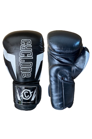 Cyclone Clash Orijinal Deri Boks Ve Kick Boks Eldiveni Siyah