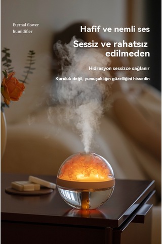 Ebedi Çiçek Küçük Başucu Ortam Işığı Nemlendirici-mor