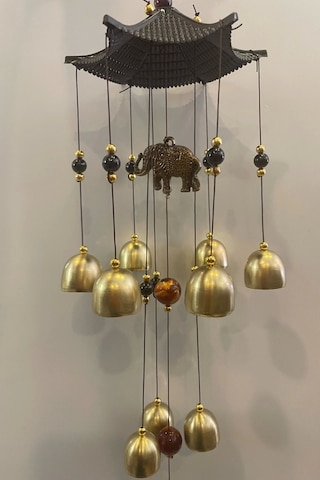 Deprem Zili Çanı Duvar Rüzgar Çanı Zili Feng Shui Ejderha Yılı Metal Borulu Fil Pagoda Objeli