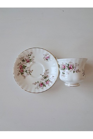 Lavender Rose Bone China England Antika Duble Boy Kahve Fincanı Lavanta Lavanta