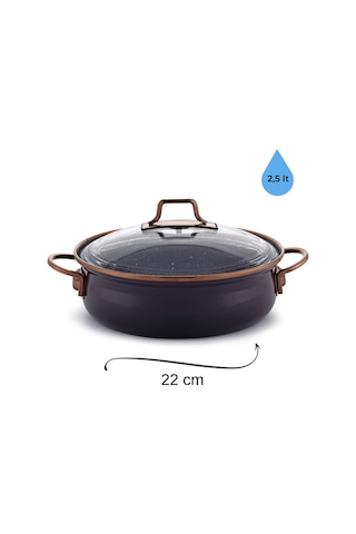 Bonera Emaye Vintage Güveç 6 Parça Tencere Seti 16-20-22 Cm Gri
