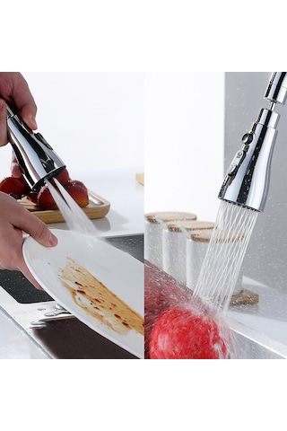 Hangfox Kahve Renkli Mutfak Lavabo Faucet Ekstra Booster Anti-splash万向喷头 - 3 Su Akış Modu Dar Akış/çift Bıçak/su Sütunu , 360 Döner, Su Tasarruflu Siyah