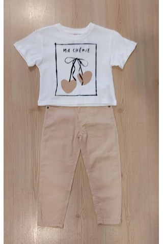 Dmb Kids Kız Pantalon Takım 25ydmb06180498 Ekru