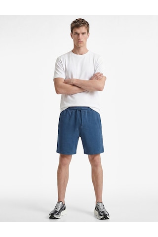 Koton Modal Karışımlı Cepli Straight Fit Beli Bağcıklı Spor Şort Lacivert 6sam40135nk