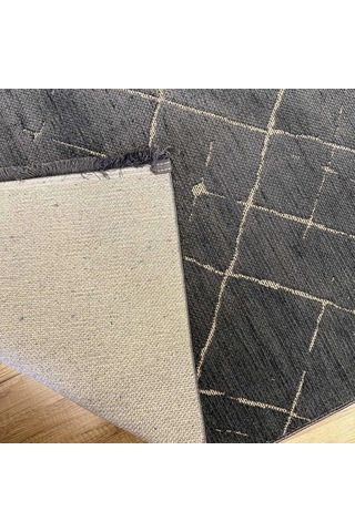Hoom Rugs Terrace 8209 Antrasit Hav Toz Vermez Dekoratif Kilim Antrasit