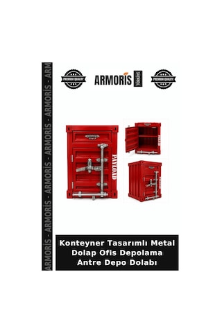 Konteyner Tasarımlı Metal Dolap Ofis Depolama Antre Depo Dolabı Çok Renkli