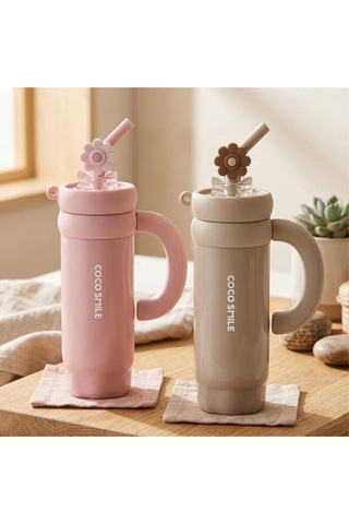 Vagonlife 950 Ml Çelik Termos - Cocosmile 950 Ml Vakumlu Paslanmaz Çelik Termos Pembe Çok Renkli