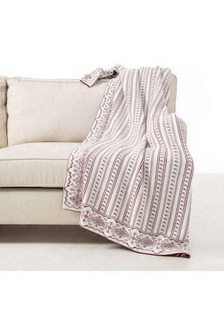 Mudo Home Alıce Koltuk Şalı Bordo 130x170