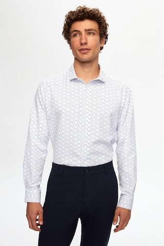D'S Damat Twn Slim Fit Beyaz Baskılı Easy Iron Gömlek 2ef02hd402880 Beyaz