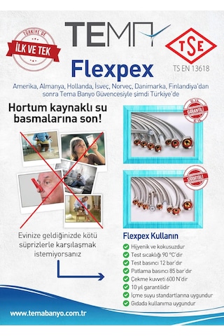 Tema 3/8-3/8 30 Cm Paslanmaz Flexible E-d 680031 Krom