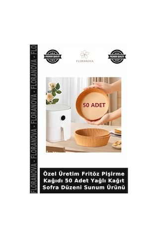 Özel Üretim Fritöz Pişirme Kağıdı 50 Adet Yağlı Kağıt Sofra Düzeni Sunum Ürünü Belirtilmemiş