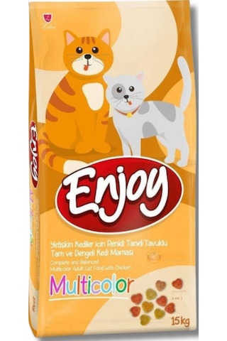 Enjoy Multi Color Tavuklu Yetişkin Kedi Maması 15 KG