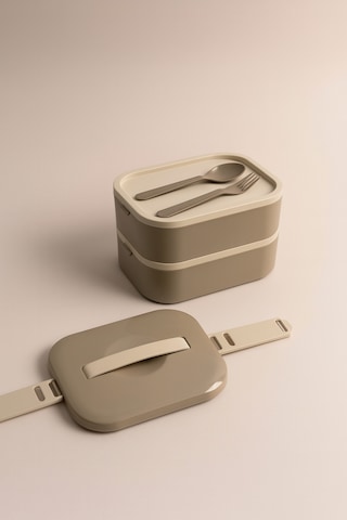 Tier - 2 Katlı Sızdırmaz Kapaklı Lunchbox 1000 Ml Gri