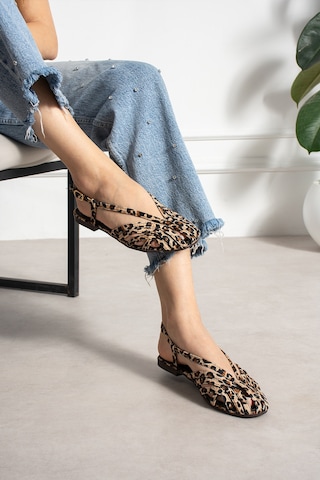 Wolk Shoes Asi Kadın Babet Trend Leopar