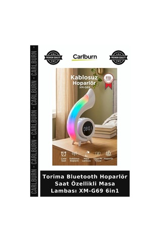 Özel Seri Torima Bluetooth Hoparlör Saat Özellikli Masa Lambası Xm-g69 6in1 Parti Işığı Müzik