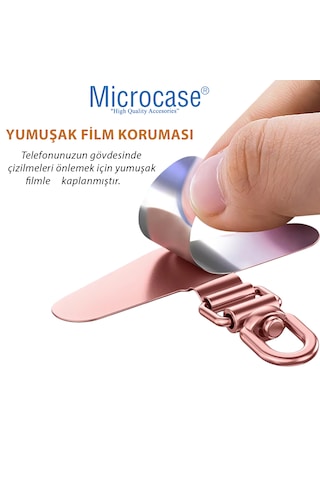 Microcase 360 Döner Başlıklı Telefon İp Askılıklar İçin Paslanmaz Çelik Tutacak Bağlantı Parçası-al4927 Gümüş