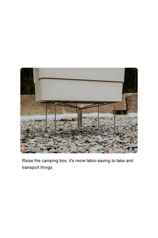 Sundick Açık Kamp Kutusu Tutucu Taşınabilir Paslanmaz Çelik Gümüş