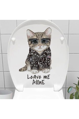 Özel Üretim Misafir Tuvaleti Dekoratif Dokunuş Ev Hediyesi Decohandy Klozet Etiketi Leave Me Alone